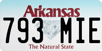 AR license plate 793MIE