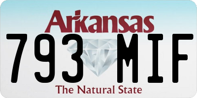 AR license plate 793MIF