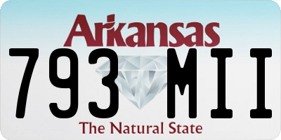 AR license plate 793MII
