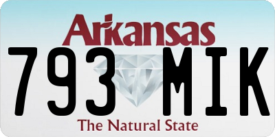 AR license plate 793MIK