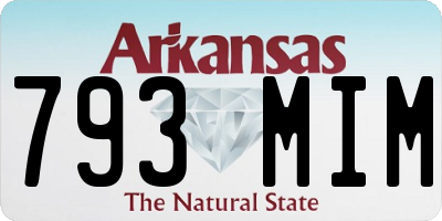 AR license plate 793MIM