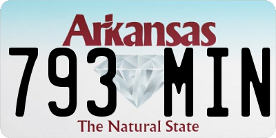 AR license plate 793MIN