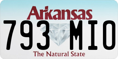 AR license plate 793MIO