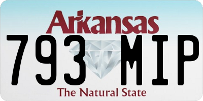 AR license plate 793MIP