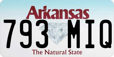 AR license plate 793MIQ