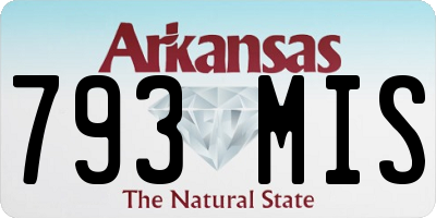AR license plate 793MIS