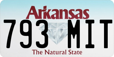 AR license plate 793MIT