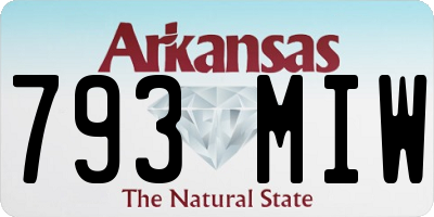 AR license plate 793MIW