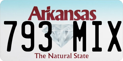AR license plate 793MIX