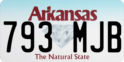AR license plate 793MJB