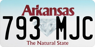 AR license plate 793MJC