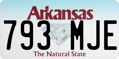 AR license plate 793MJE