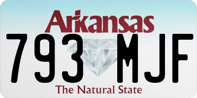 AR license plate 793MJF