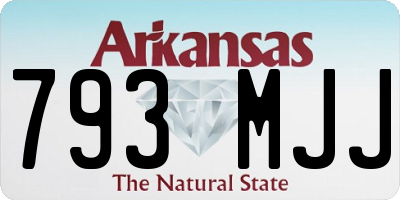 AR license plate 793MJJ
