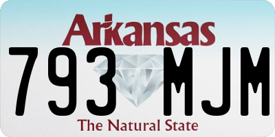 AR license plate 793MJM