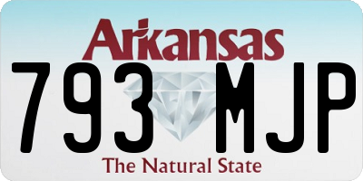 AR license plate 793MJP