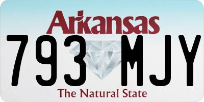 AR license plate 793MJY