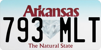 AR license plate 793MLT