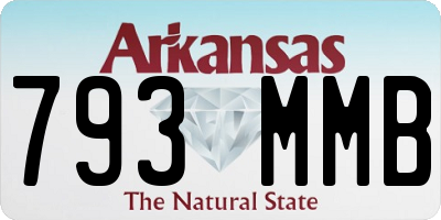AR license plate 793MMB