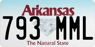 AR license plate 793MML