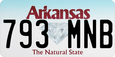 AR license plate 793MNB