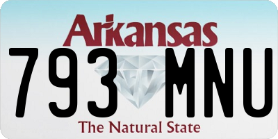 AR license plate 793MNU