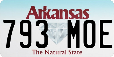 AR license plate 793MOE