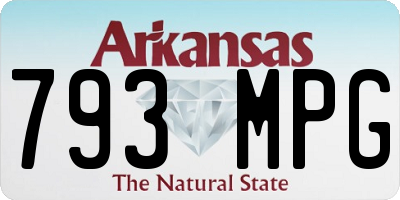 AR license plate 793MPG