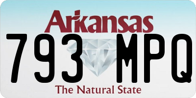 AR license plate 793MPQ