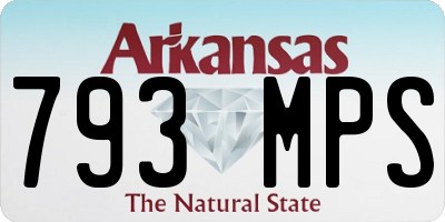 AR license plate 793MPS