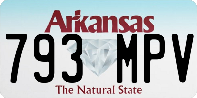 AR license plate 793MPV