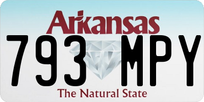 AR license plate 793MPY