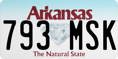 AR license plate 793MSK