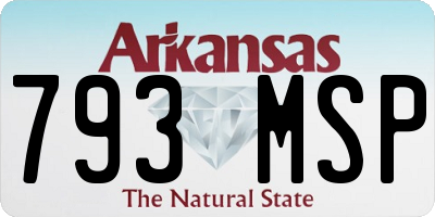 AR license plate 793MSP