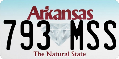 AR license plate 793MSS