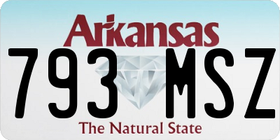 AR license plate 793MSZ