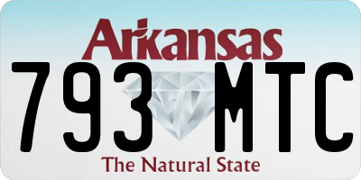 AR license plate 793MTC