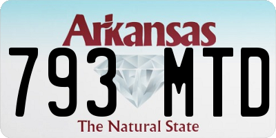 AR license plate 793MTD
