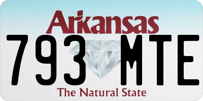 AR license plate 793MTE