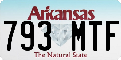 AR license plate 793MTF