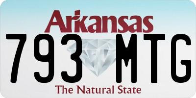 AR license plate 793MTG