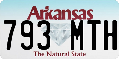 AR license plate 793MTH