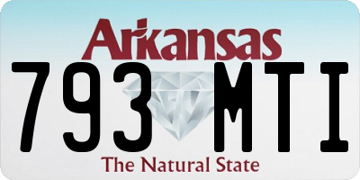 AR license plate 793MTI