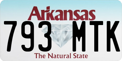 AR license plate 793MTK