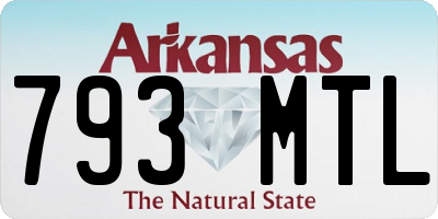 AR license plate 793MTL