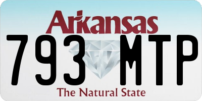 AR license plate 793MTP