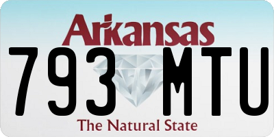AR license plate 793MTU