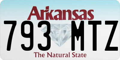 AR license plate 793MTZ