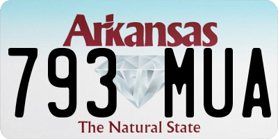 AR license plate 793MUA