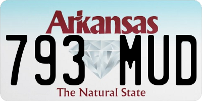 AR license plate 793MUD